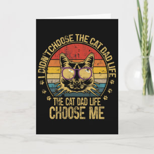 Carte Papa Chat Vintage Pour Hommes Drôle Papa Chat Fête