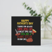 Carte Papa Chef Grill Personnalisé Drôle (Debout devant)