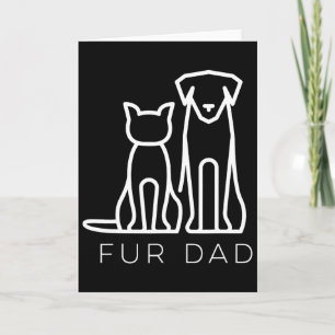 Carte Papa Chéri Amateur D'animaux Chats Chiens Mari Drô