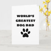 Carte Papa Chien le Meilleur au Monde Texte Personnalisé (Fleur jaune)