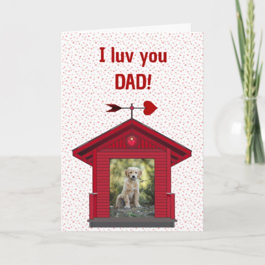 Carte Papa Chien Photo Chiot (Devant)