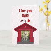 Carte Papa Chien Photo Chiot (Fleur jaune)