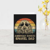 Carte Papa Cocker Spaniel Américain Amoureux des Chiens (Fleur jaune)