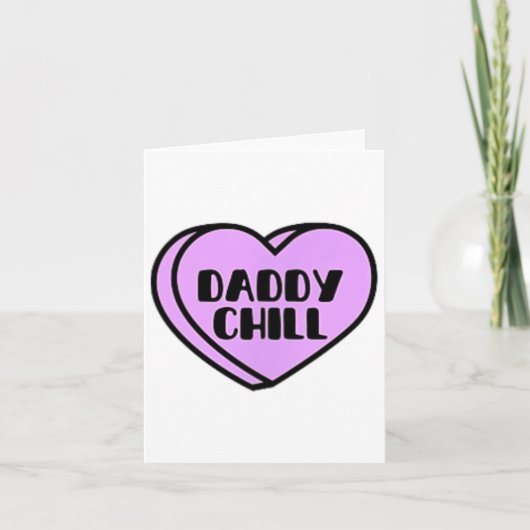 Carte Papa Cool Citation de Meme Drôle Saint Valentin Cœ (Devant)