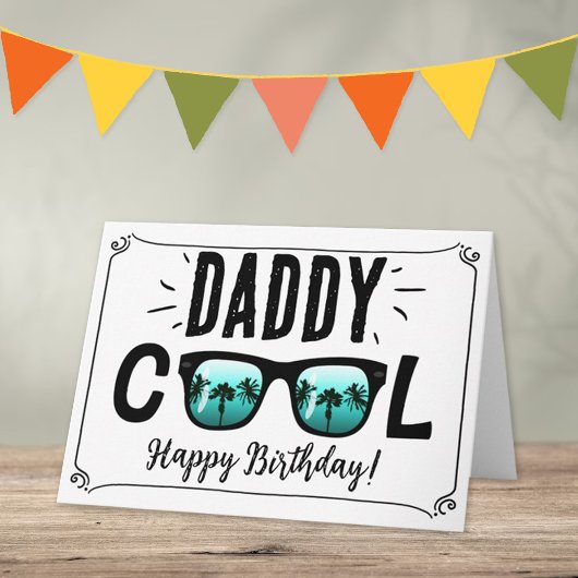 Carte Papa Cool Lunettes de soleil tendance Joyeux anniv