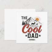Carte Papa Cool - Rustic Mountain et Deer Design (Devant / Derrière)