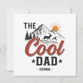 Carte Papa Cool - Rustic Mountain et Deer Design (Devant)