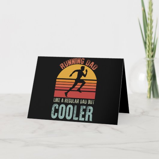 Carte Papa coureur Cadeau Fête des Pères Marathon Papa c (Devant)