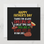 Carte Papa Cuisinier de Grillade Personnalisé Drôle (Devant)