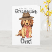 Carte Papa Dachshund (Fleur jaune)