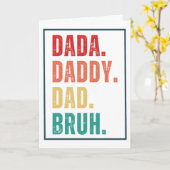 Carte Papa Dada Papa Bruh en détresse rétro Fête des Pèr (Fleur jaune)