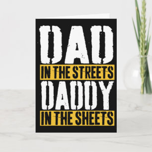 Carte Papa dans les rues Papa dans les draps Fête des Pè