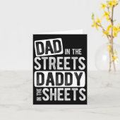 Carte Papa dans les rues, papa dans les draps, Meilleur (Fleur jaune)