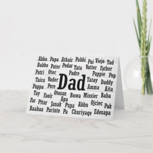 Carte Papa dans plusieurs langues