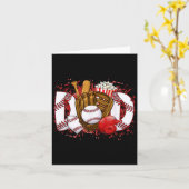 Carte Papa de baseball Amoureux de baseball Fête des pèr (Fleur jaune)