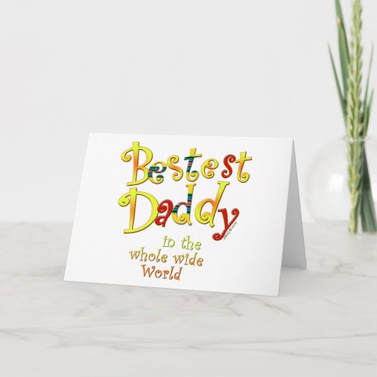 Carte Papa de Bestest dans le monde large de totalité (Devant)