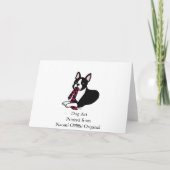 Carte Papa de Boston Terrier avec la cravate 2 (Dos)