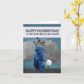 Carte Papa de golf Fête des Pères Personnalisé (Fleur jaune)