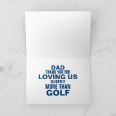Carte Papa de golf | Golfer Photo Happy Fête des pères (Intérieur)