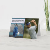 Carte Papa de golf | Golfer Photo Happy Fête des pères (Devant)