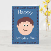 Carte Papa de joyeux anniversaire de fils (Fleur jaune)