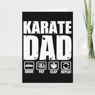 Carte Papa de karaté drôle arts martiaux père humour pèr