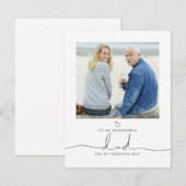 Carte Papa de la mariée Mariage Message Photo (Devant / Derrière)