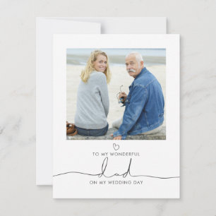 Carte Papa de la mariée Mariage Message Photo