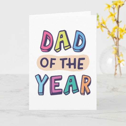 Carte Papa de l'année (Fleur jaune)