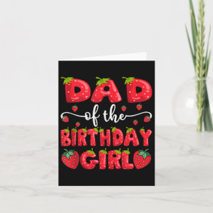 Carte Papa De L'Anniversaire Fille Fraise Famille Matchi