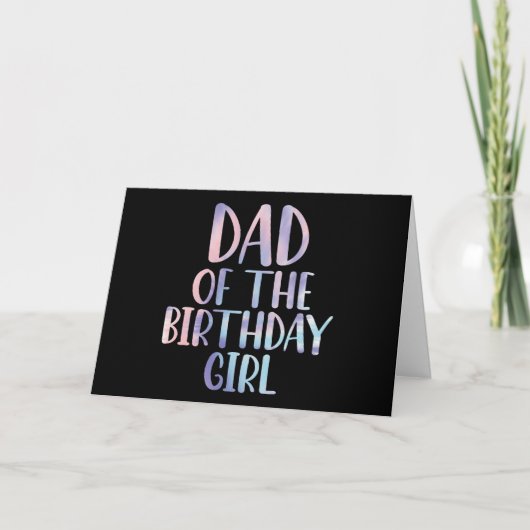 Carte Papa de l'anniversaire fille Tie Dye Anniversaire (Devant)