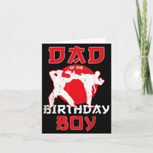 Carte Papa de l'anniversaire Karaté Taekwondo Garçon Art