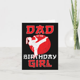 Carte Papa De L'Anniversaire Karate Taekwondo Girl Marti