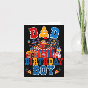 Carte Papa de l'anniversaire pour garçon thème cirque ca