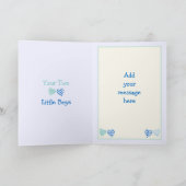 Carte Papa de petits garçons voeux d'anniversaire (Intérieur)