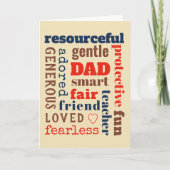 Carte Papa Définition Meilleurs Traits Mot Cloud Typogra (Devant)