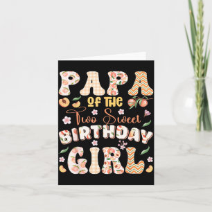 Carte Papa des deux douce 2e anniversaire fille Peach