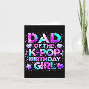 Carte Papa des filles d'anniversaire k-pop musique corée