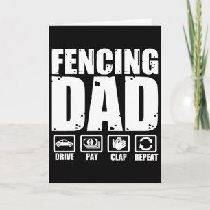 Carte Papa d'escrime drôle fier père escrimeur humour pè