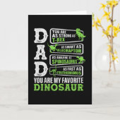 Carte Papa dinosaure Drôle Papa Dino (Fleur jaune)