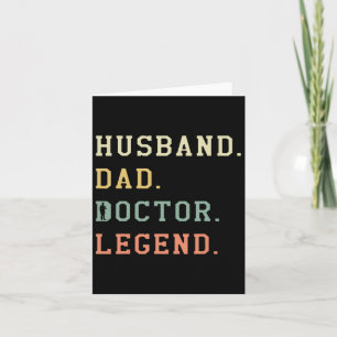 Carte Papa Docteur Légende Médecin rétro Médicale