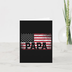 Carte Papa Drapeau Américain Fête des Pères Cadeau 4 Jui