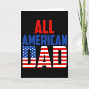 Carte Papa Drapeau Américain Papa Tout Américain Fête Na