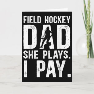 Carte Papa drôle de hockey sur gazon d'un joueur de hock