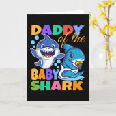 Carte Papa Du Bébé Requin (Fleur jaune)