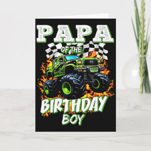 Carte Papa du garçon d'anniversaire Monster Truck Annive