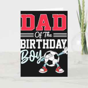 Carte Papa du garçon d'anniversaire T-shirt fête de foot