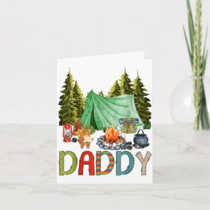 Carte Papa du Happy Camper 1er anniversaire ours Camng