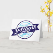 Carte Papa du softball (Fleur jaune)