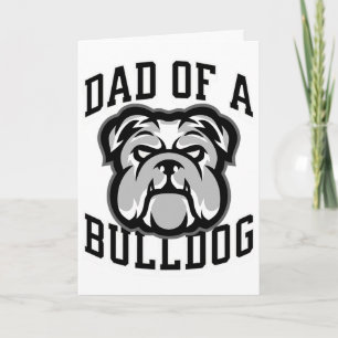 Carte Papa d'un Bulldog Footll Impression Jour de Match